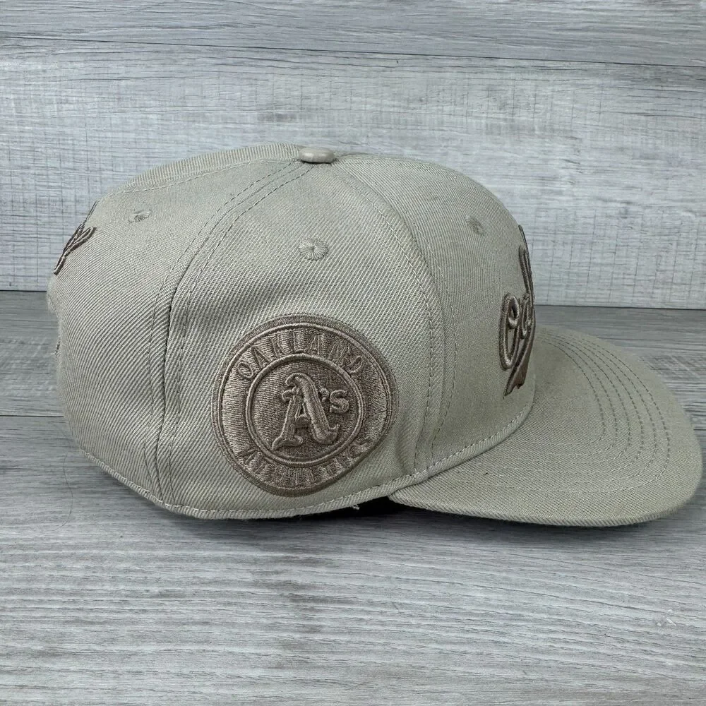 Pro Standard Oakland Athletics Baseball Cap Mens One Size Taupe Snapback Hat
